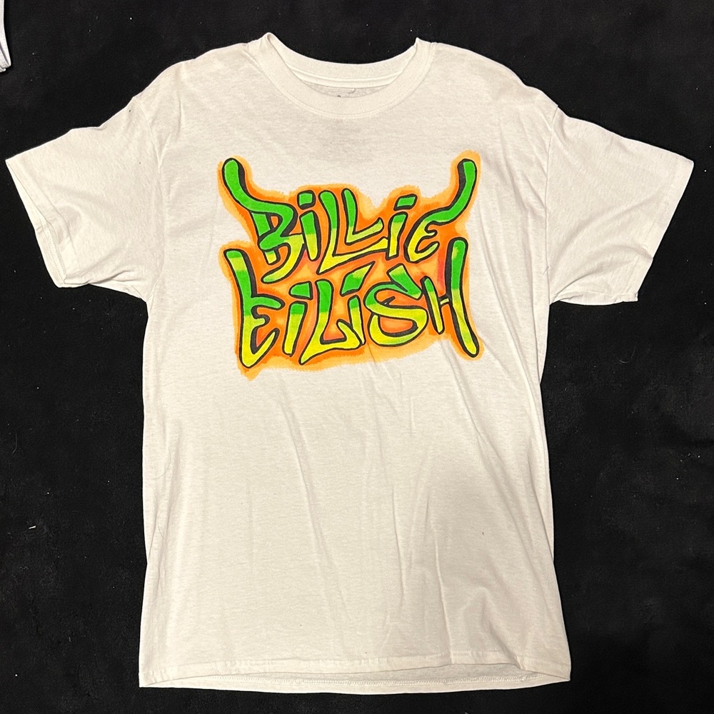 Authentic Billie Eilish Graffiti Green and Orange T-Shirt